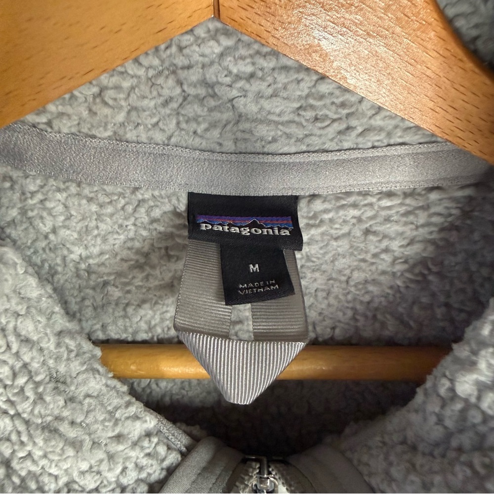 Patagonia Los Gatos Fleece 1/4 Zip Pullover Jacket Women's Medium Light Grey - Picture 3 of 6